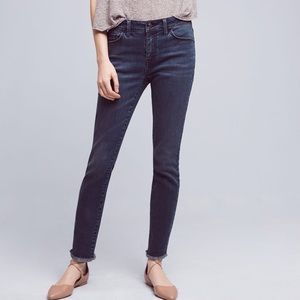 pilcro & the letterpress script raw edge ankle